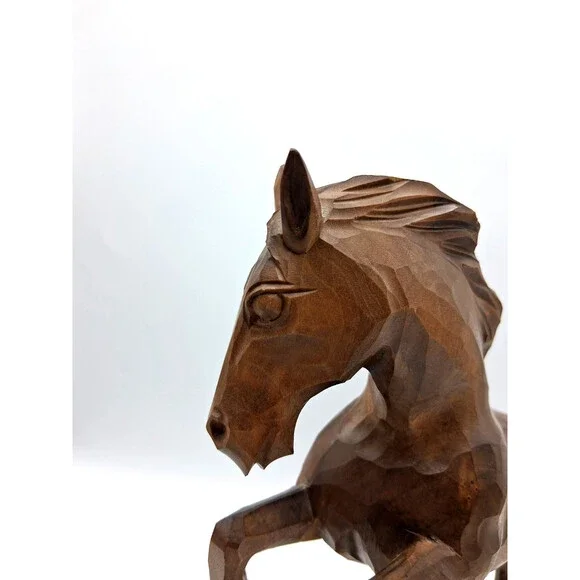 Vintage Antique Hand Carved Wooden Horse 10.5" tall - Picture 5 of 11
